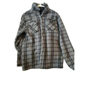 Original Deluze  Button Up Sherpa Insulated Flannel Mens M